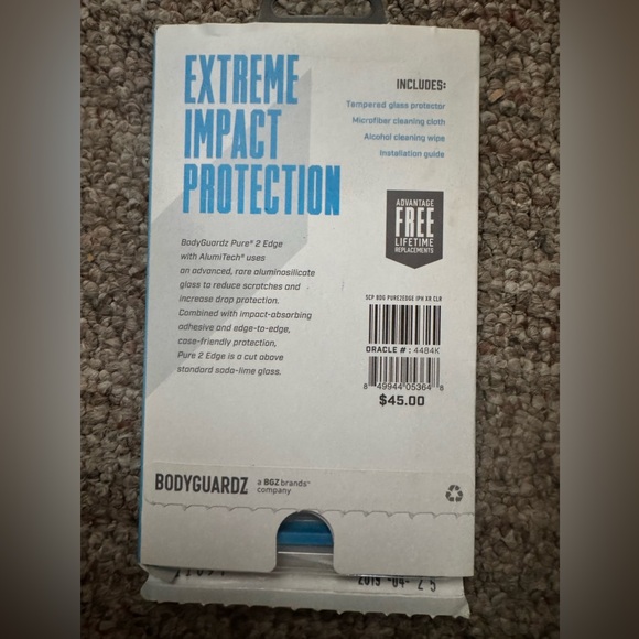 BodyGuardz PURE 2 Edge screen protector for iPhone XR NEW - Picture 2 of 5
